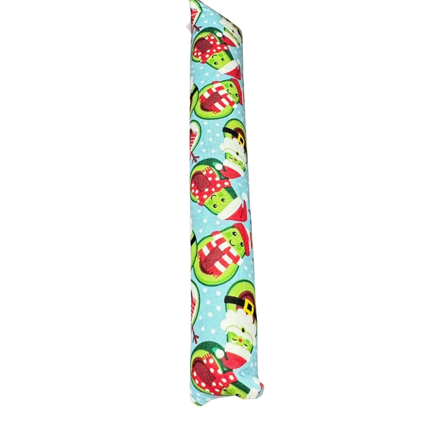 Santa Avocado Kicker Catnip Cat Toy – long toy with festive avocados dressed in Santa hats, perfect for kicking – CatnipTakeout.