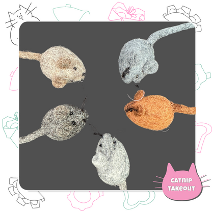 Mouse Cat Toy | Wool Felted - CatnipTakeout